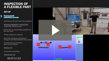 Inspecting a flexible part with the HandyPROBE CMM