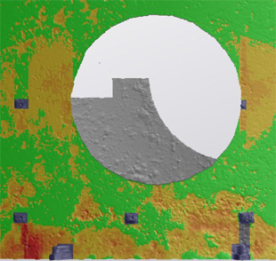 Column skirt color map