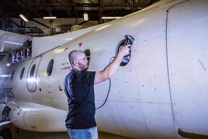 Ispezione delle superfici NDT per il settore MRO aerospaziale